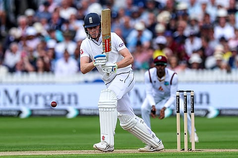 Zak Crawley batting against West Indies